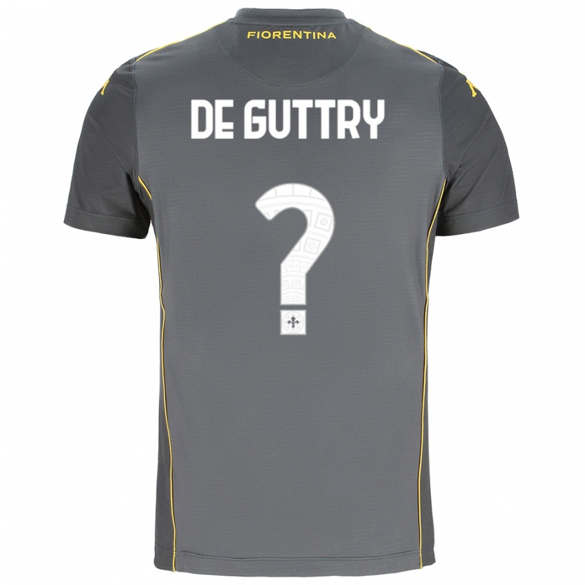 נשים Elia De Guttry #0 אפור כהה צהוב חולצת שוער 2025/26 חולצה קצרה