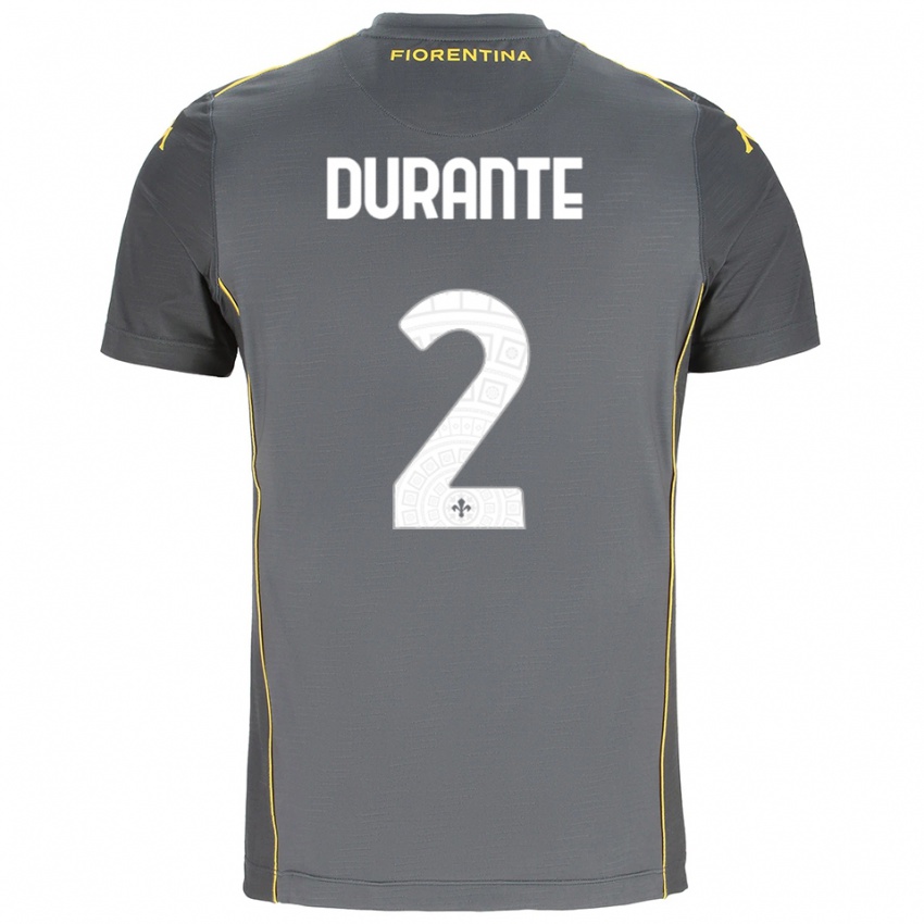 נשים פרנצ'סקה דוראנטה #2 אפור כהה צהוב חולצת שוער 2025/26 חולצה קצרה