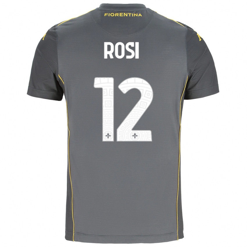 נשים Ettore Rosi #12 אפור כהה צהוב חולצת שוער 2025/26 חולצה קצרה