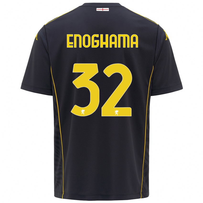 נשים Isaac Enoghama #32 שחור צהוב חולצת שוער 2025/26 חולצה קצרה