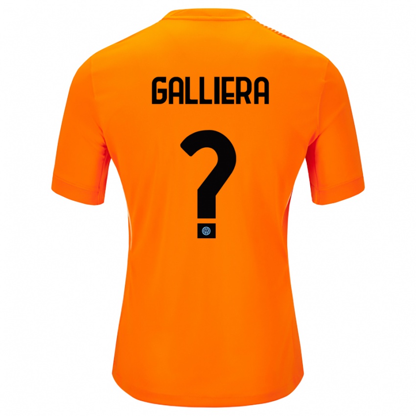 נשים קרלו אנטוניו גליירה #0 כתום בהיר שחור חולצת שוער 2025/26 חולצה קצרה