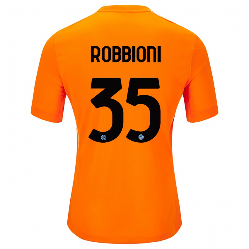 נשים Matilde Robbioni #35 כתום בהיר שחור חולצת שוער 2025/26 חולצה קצרה