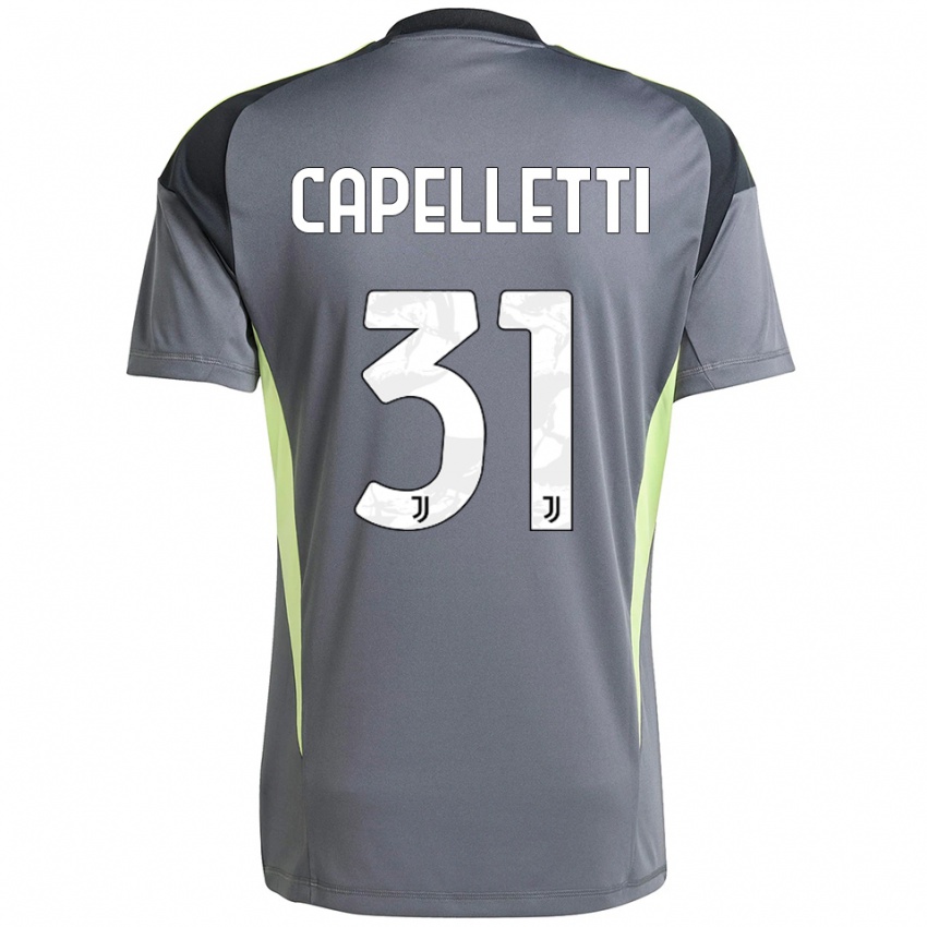 נשים אלסיה קאפלטי #31 אפור כהה לבן חולצת שוער 2025/26 חולצה קצרה