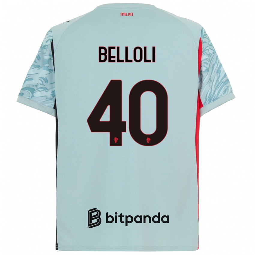 נשים Sofia Belloli #40 כחול בהיר אדום חולצת שוער 2025/26 חולצה קצרה