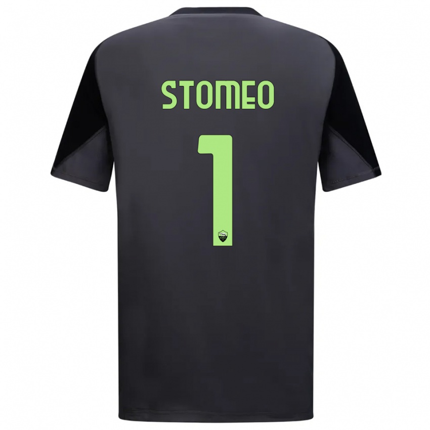 נשים Giorgio Stomeo #1 שחור ירוק בהיר חולצת שוער 2025/26 חולצה קצרה