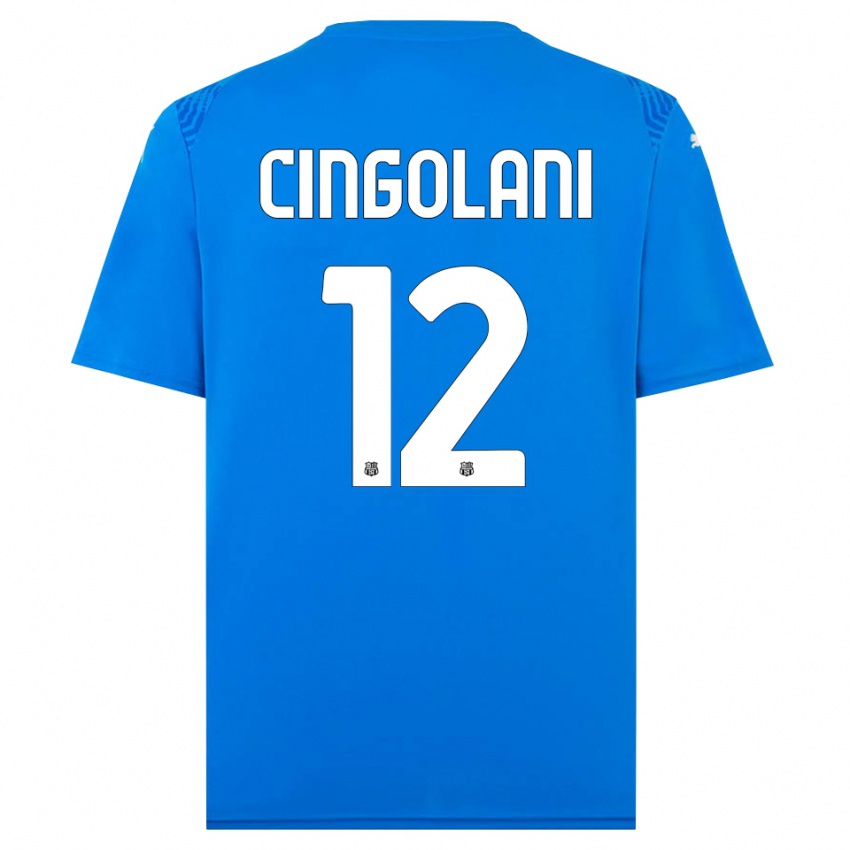 נשים Matteo Cingolani #12 כחול לבן חולצת שוער 2025/26 חולצה קצרה