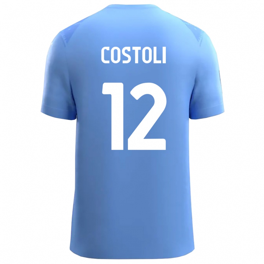 נשים Luca Costoli #12 תכלת לבן חולצת שוער 2025/26 חולצה קצרה