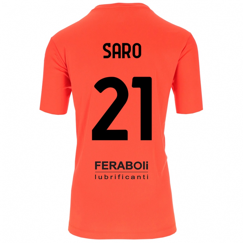 נשים ג'אנלוקה סארו #21 שחור אדום כתום חולצת שוער 2025/26 חולצה קצרה