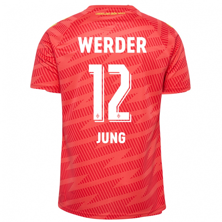 נשים Hugo Jung #12 צהוב אדום חולצת שוער 2025/26 חולצה קצרה