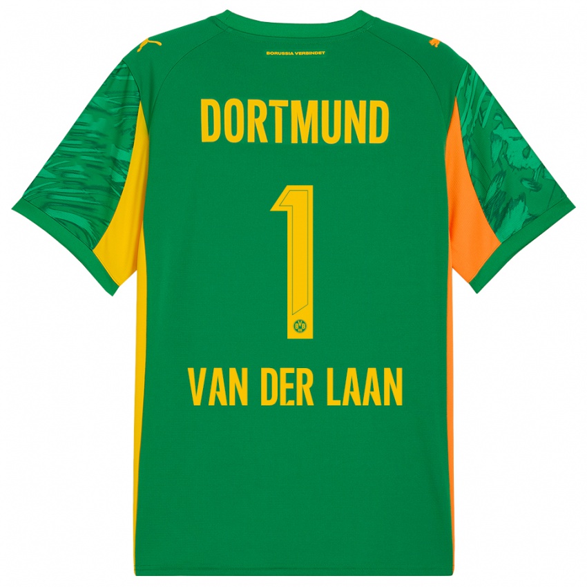 נשים Laura Van Der Laan #1 כתום ירוק חולצת שוער 2025/26 חולצה קצרה