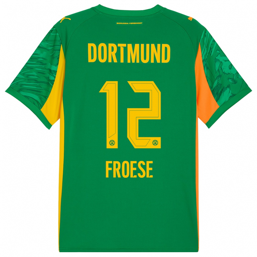 נשים Julien Froese #12 כתום ירוק חולצת שוער 2025/26 חולצה קצרה