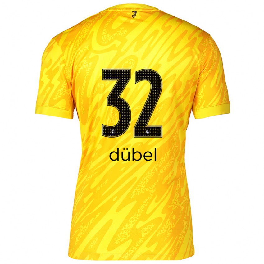 נשים שרה-ליזה דובל #32 צהוב שחור חולצת שוער 2025/26 חולצה קצרה