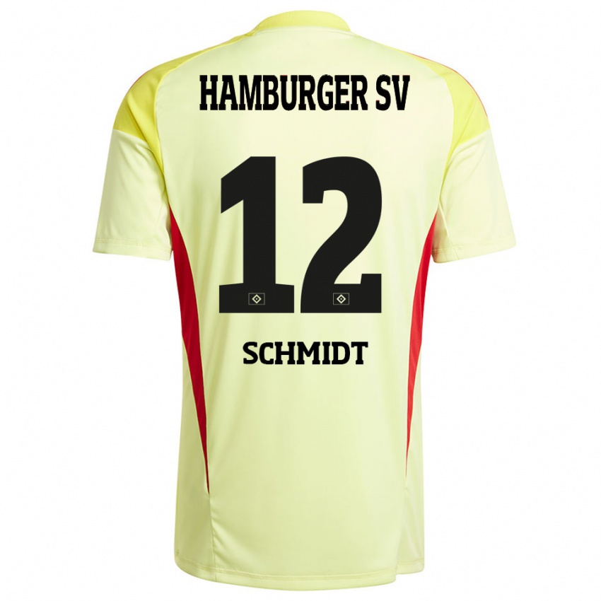 נשים בנט שמידט #12 צהוב אדום שחור חולצת שוער 2025/26 חולצה קצרה