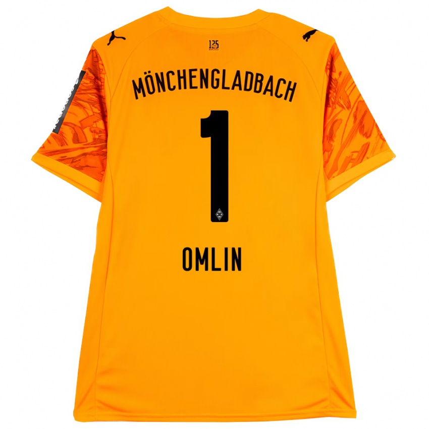 נשים ג'ונאס אומלין #1 שחור צהוב כתום חולצת שוער 2025/26 חולצה קצרה