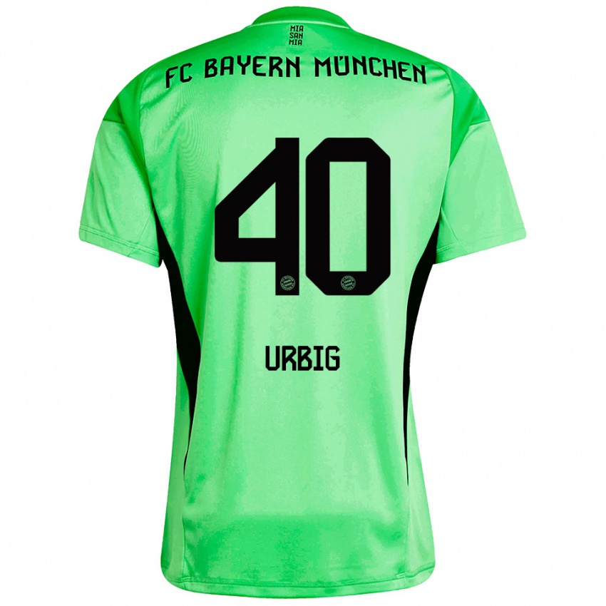 נשים יונאס אורביג #40 ירוק אביבי בינוני חולצת שוער 2025/26 חולצה קצרה