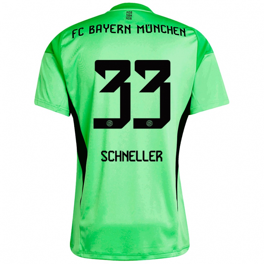 נשים לוקאס שנלר #33 ירוק אביבי בינוני חולצת שוער 2025/26 חולצה קצרה