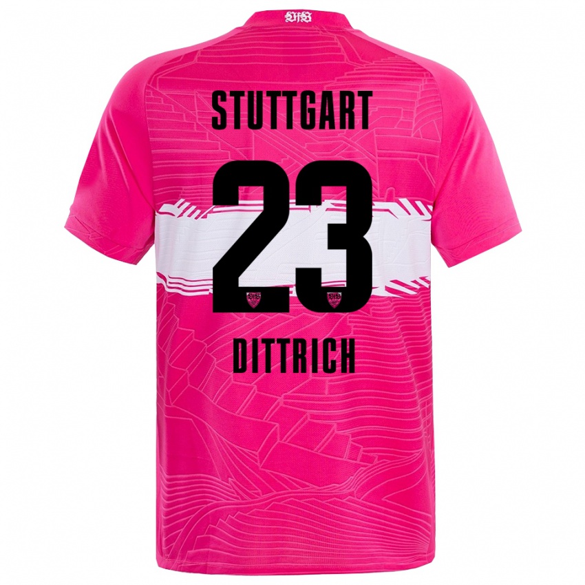 נשים רובין דיטריך #23 שחור ורוד עמוק חולצת שוער 2025/26 חולצה קצרה