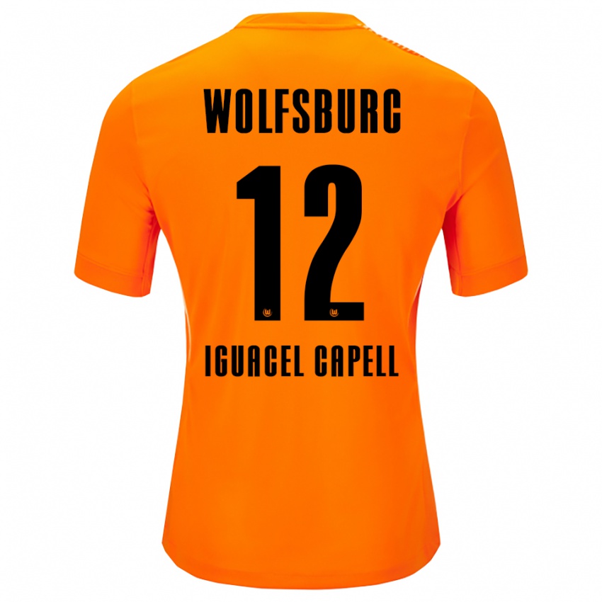 נשים Diego Iguacel Capell #12 שחור אדום חולצת שוער 2025/26 חולצה קצרה