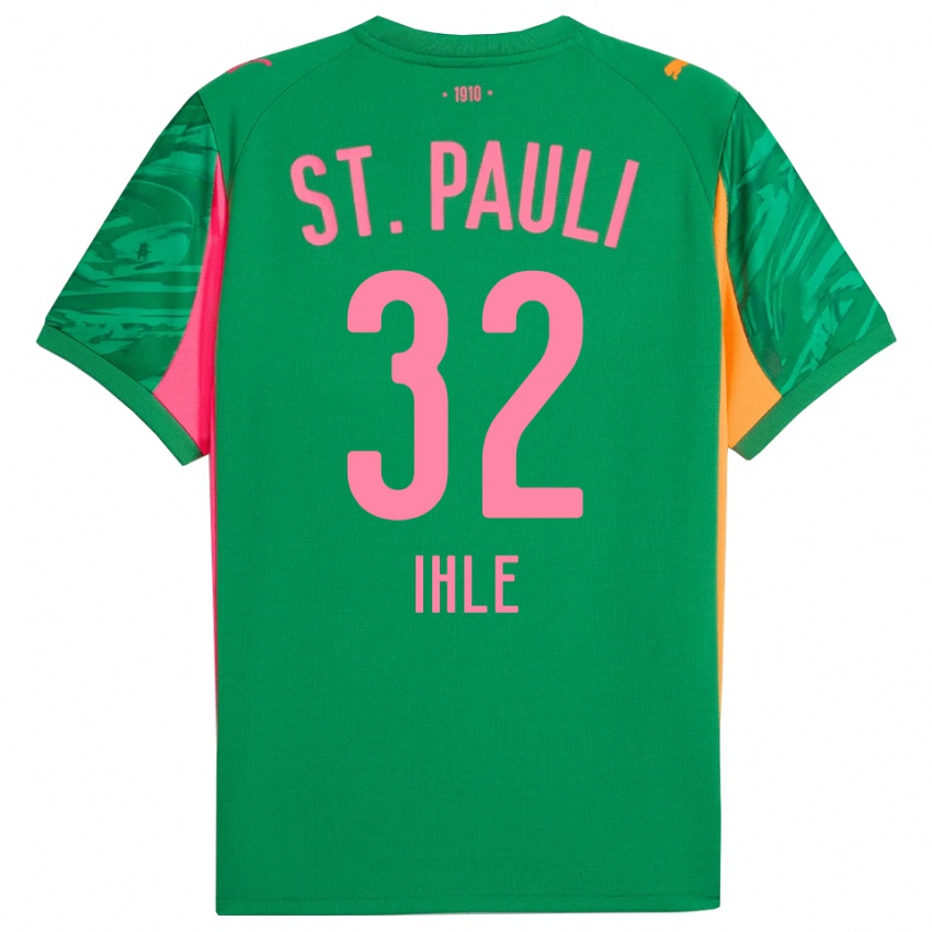 נשים פרידריק איהלה #32 ורוד כתום ירוק חולצת שוער 2025/26 חולצה קצרה