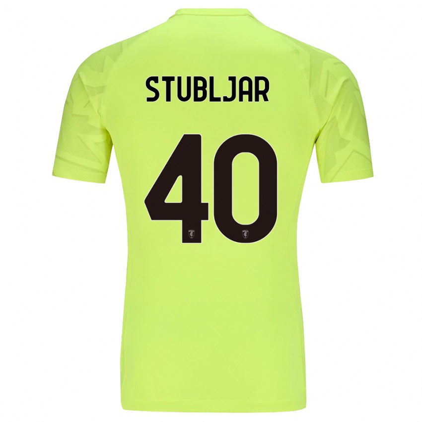 נשים לוברו שטובליאר #40 ירוק פלורסנט חולצת שוער 2025/26 חולצה קצרה