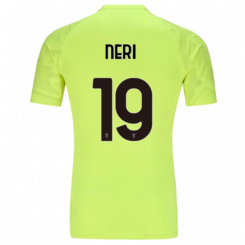 נשים Christian Neri #19 ירוק פלורסנט חולצת שוער 2025/26 חולצה קצרה