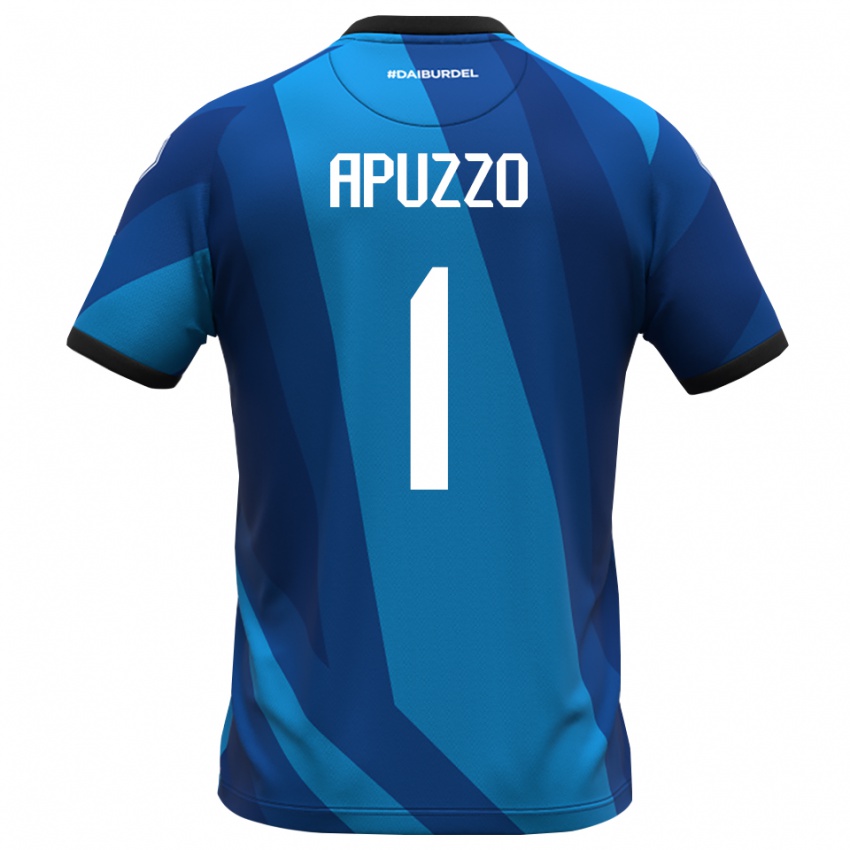 נשים Davide Apuzzo #1 כחול רויאל כתום חולצת שוער 2025/26 חולצה קצרה