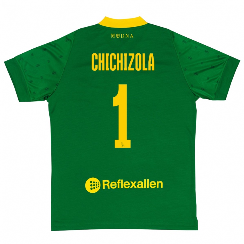 נשים לאנדרו צ'יצ'יזולה #1 ירוק צהוב חולצת שוער 2025/26 חולצה קצרה