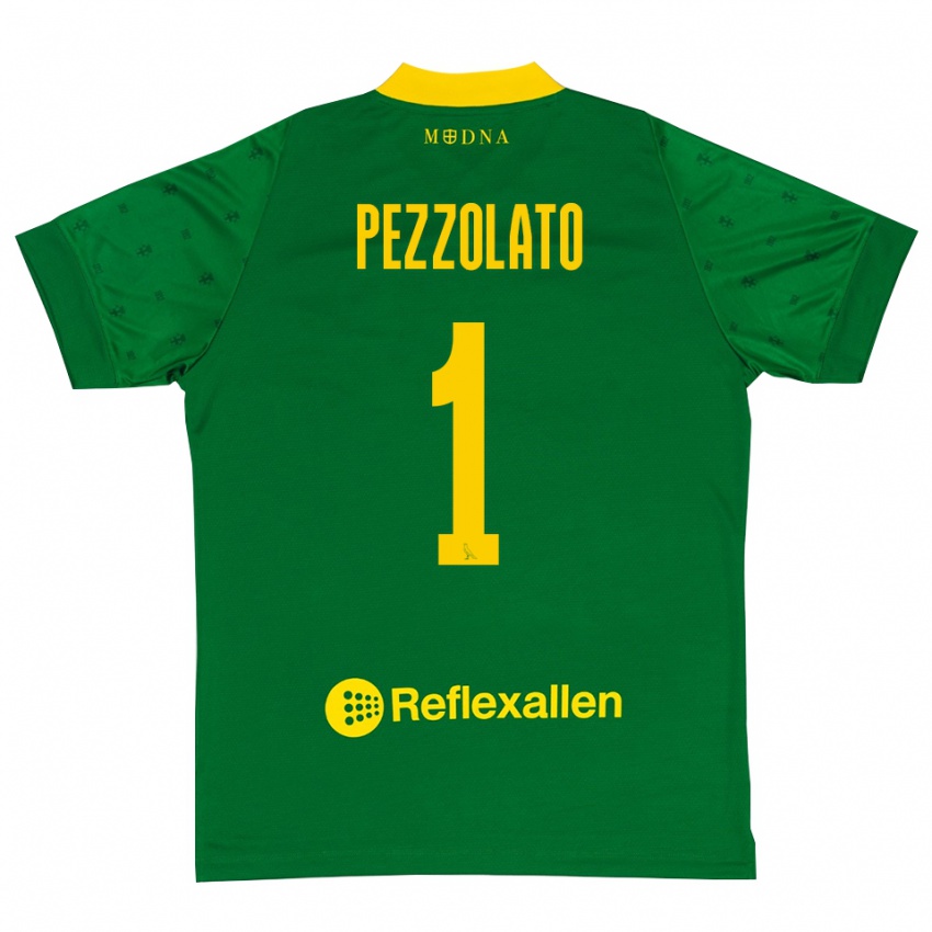 נשים Michele Pezzolato #1 ירוק צהוב חולצת שוער 2025/26 חולצה קצרה