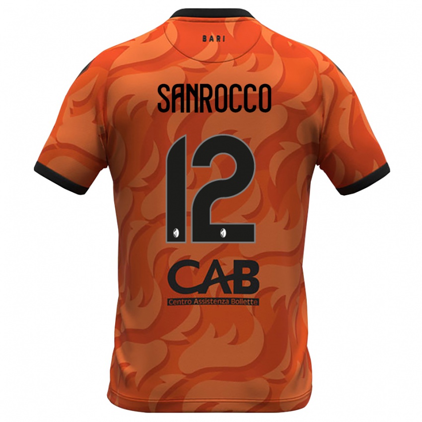 נשים Michele Sanrocco #12 שחור כתום כהה חולצת שוער 2025/26 חולצה קצרה