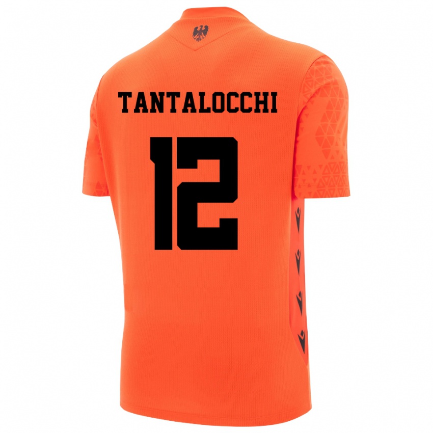 נשים Elia Tantalocchi #12 שחור כתום כהה חולצת שוער 2025/26 חולצה קצרה