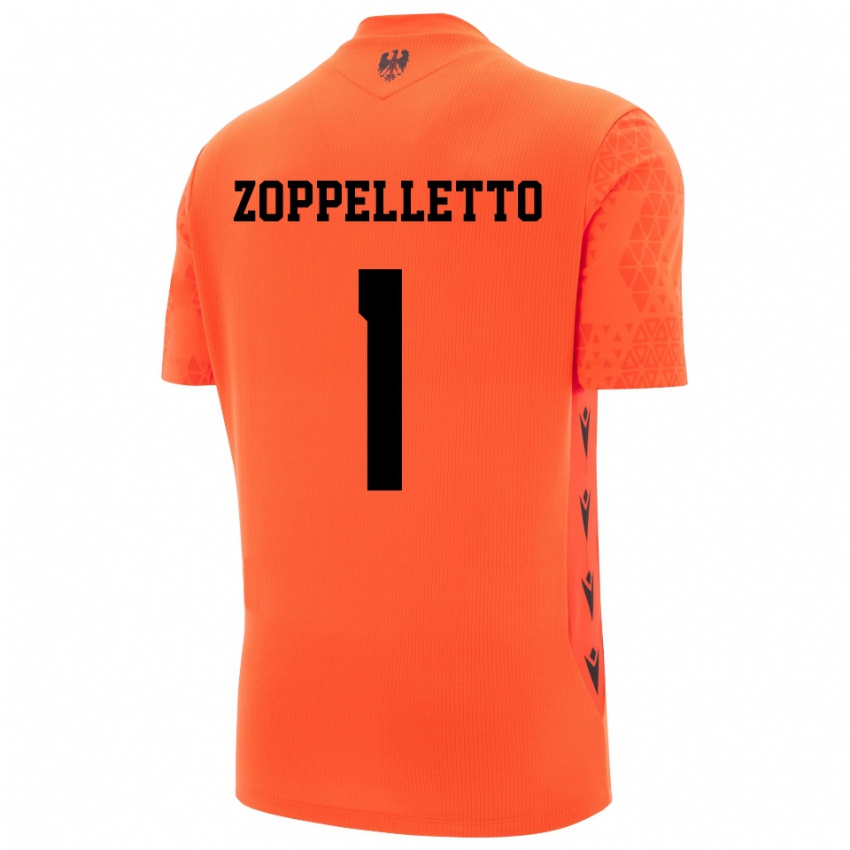 נשים David Zoppelletto #1 שחור כתום כהה חולצת שוער 2025/26 חולצה קצרה