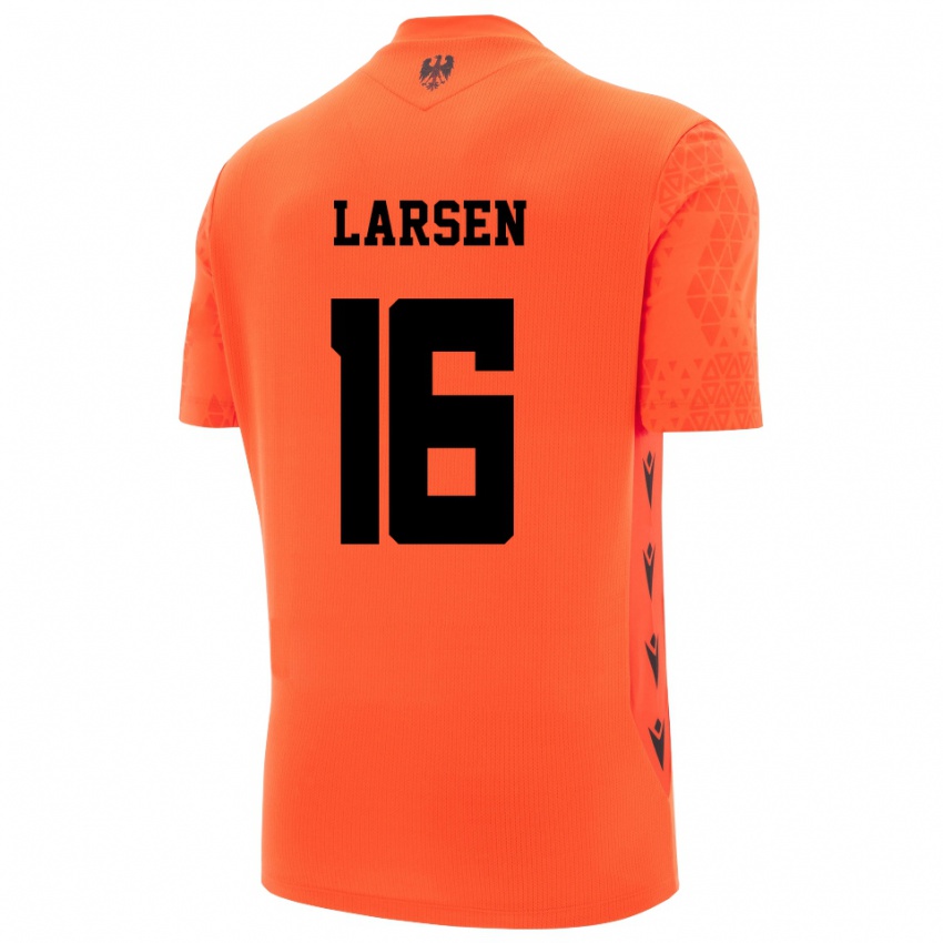 נשים קת׳רין לארסן #16 שחור כתום כהה חולצת שוער 2025/26 חולצה קצרה