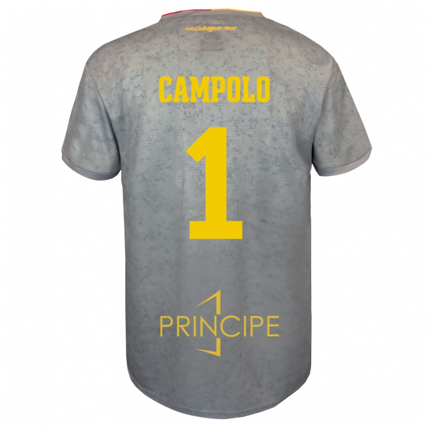 נשים Alessandro Campolo #1 חום כסף חול חולצת שוער 2025/26 חולצה קצרה