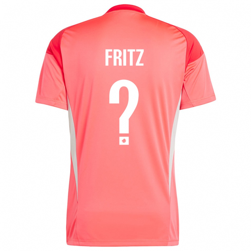 נשים Gustav Fritz #0 לבן אדום חולצת שוער 2025/26 חולצה קצרה