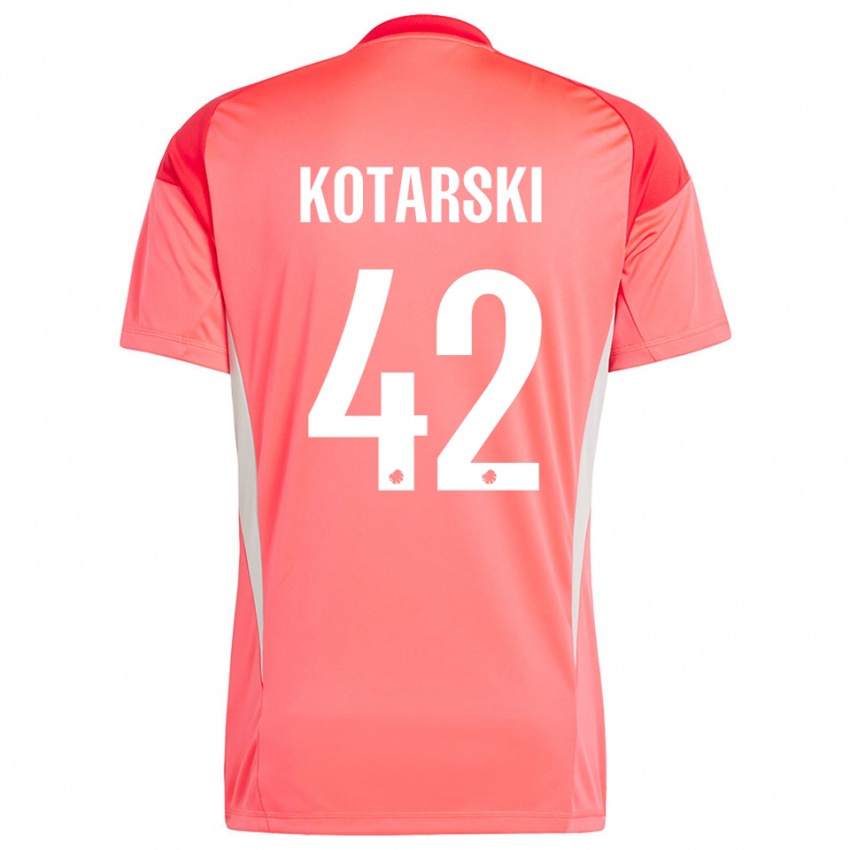 נשים דומיניק קוטרסקי #42 לבן אדום חולצת שוער 2025/26 חולצה קצרה