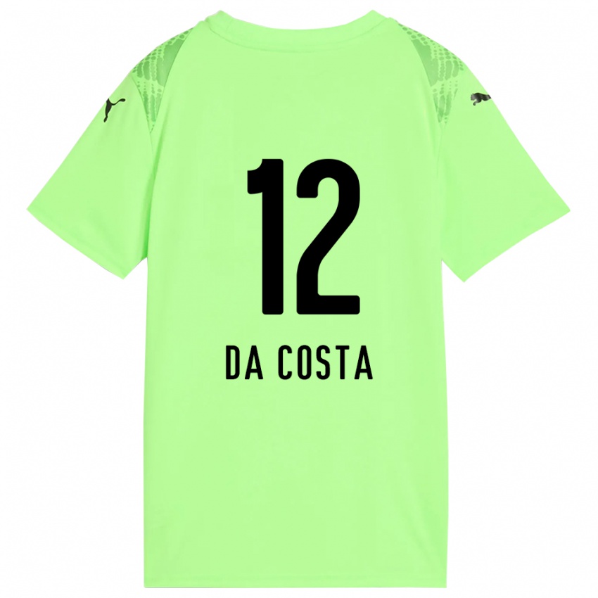 נשים Paulo Da Costa #12 שחור ירוק בהיר חולצת שוער 2025/26 חולצה קצרה