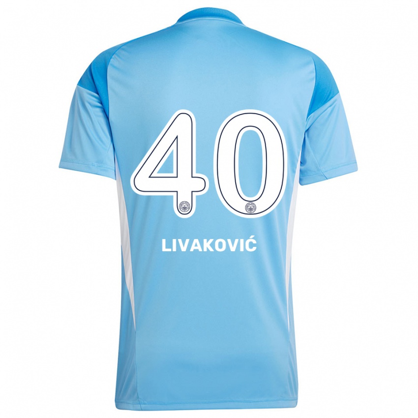 נשים דומיניק ליבאקוביץ' #40 לבן כחול רויאל חולצת שוער 2025/26 חולצה קצרה