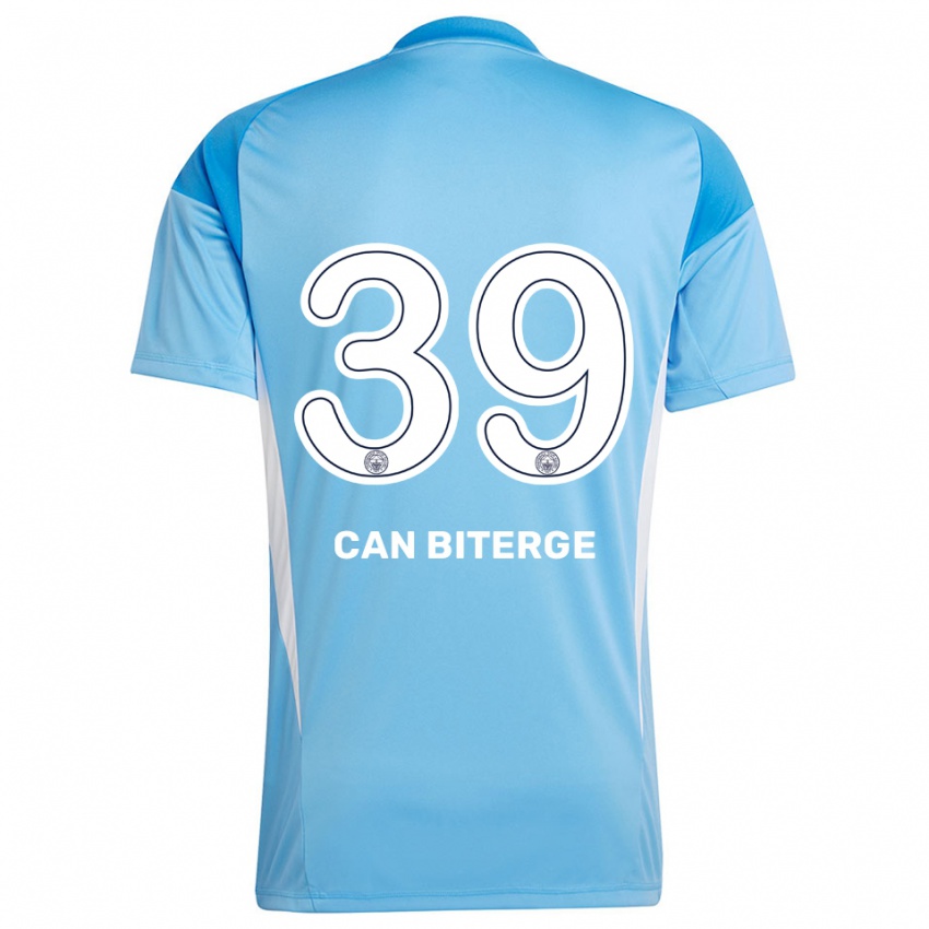 נשים Engin Can Biterge #39 לבן כחול רויאל חולצת שוער 2025/26 חולצה קצרה