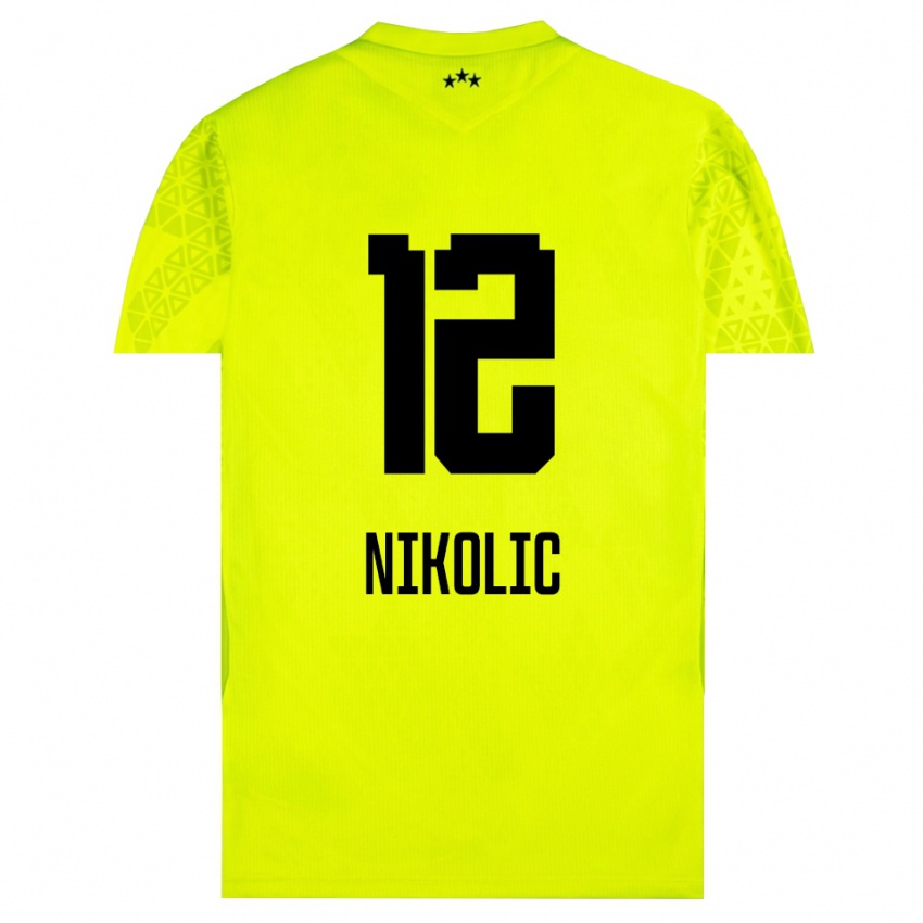 נשים אורוש ניקוליץ' #12 שחור אפור עמום חולצת שוער 2025/26 חולצה קצרה