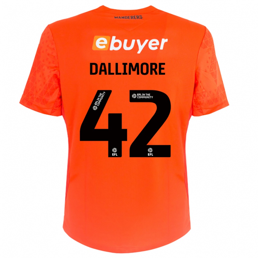 נשים ג׳ק דלימור #42 שחור כתום חולצת שוער 2025/26 חולצה קצרה