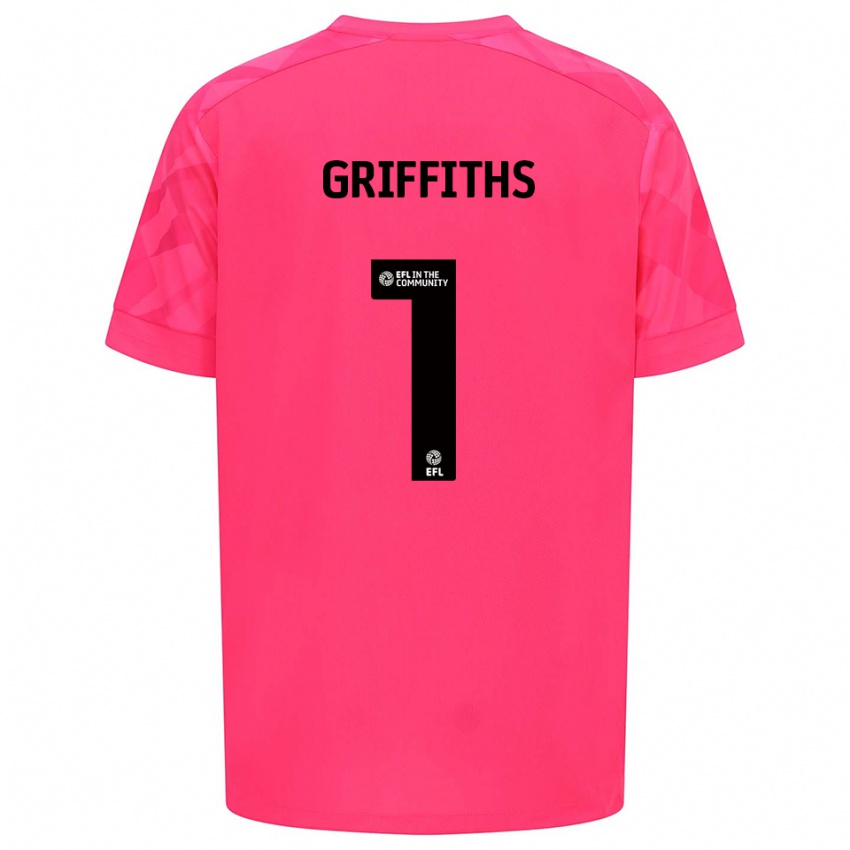 נשים יואן גריפית'ס #1 ורוד רוז חולצת שוער 2025/26 חולצה קצרה