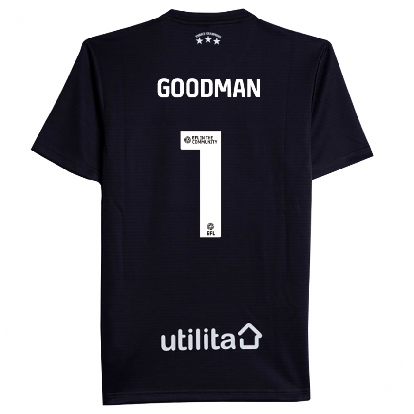 נשים אוון גודמן #1 שחור לבן חולצת שוער 2025/26 חולצה קצרה