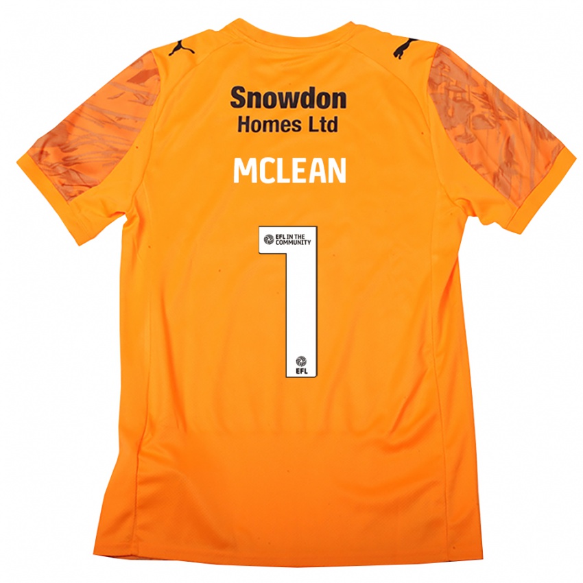 נשים Katie Mclean #1 שחור כתום חולצת שוער 2025/26 חולצה קצרה