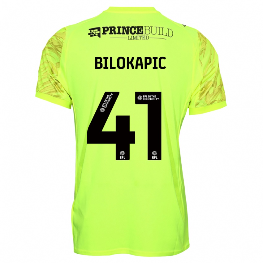 נשים ניקולס בילוקפיץ' #41 שחור ירוק פלורסנט חולצת שוער 2025/26 חולצה קצרה