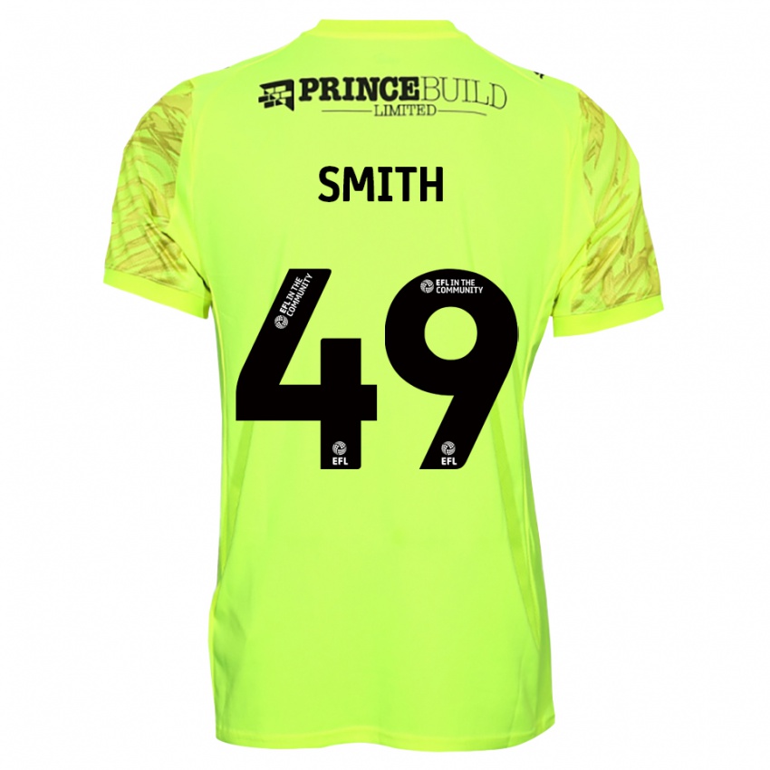 נשים באסטיאן סמית׳ #49 שחור ירוק פלורסנט חולצת שוער 2025/26 חולצה קצרה