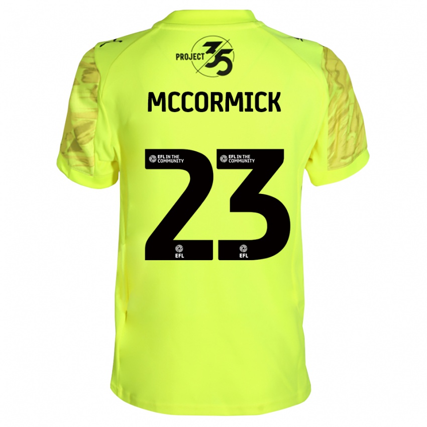 נשים Leo McCormick #23 שחור ירוק פלורסנט חולצת שוער 2025/26 חולצה קצרה
