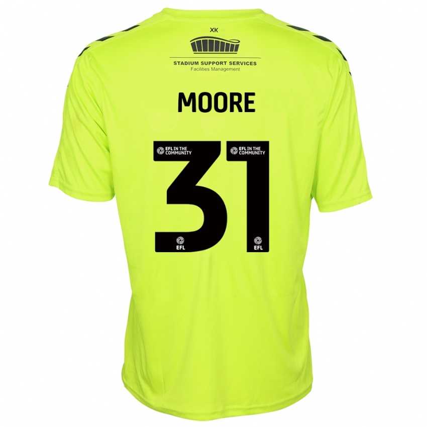 נשים Stuart Moore #31 ירוק פלורסנט חולצת שוער 2025/26 חולצה קצרה