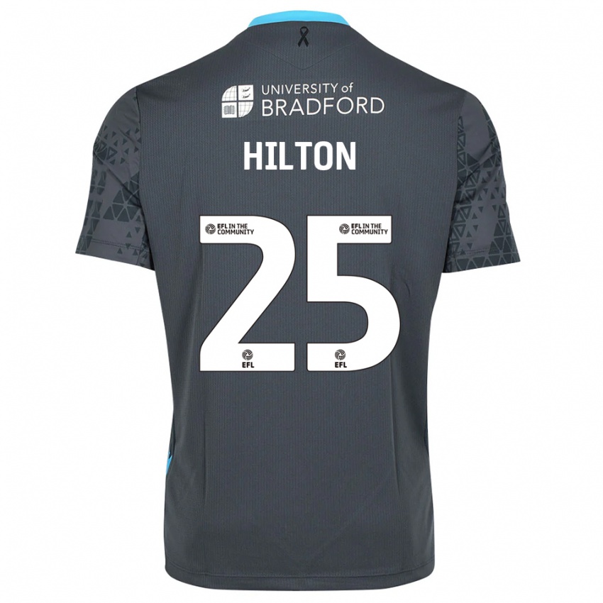 נשים ג׳ו הילטון #25 אפור שחור חולצת שוער 2025/26 חולצה קצרה