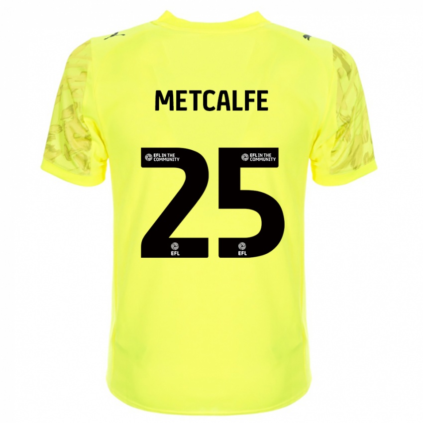 נשים מקס קמרון מטקאלף #25 שחור צהוב חולצת שוער 2025/26 חולצה קצרה