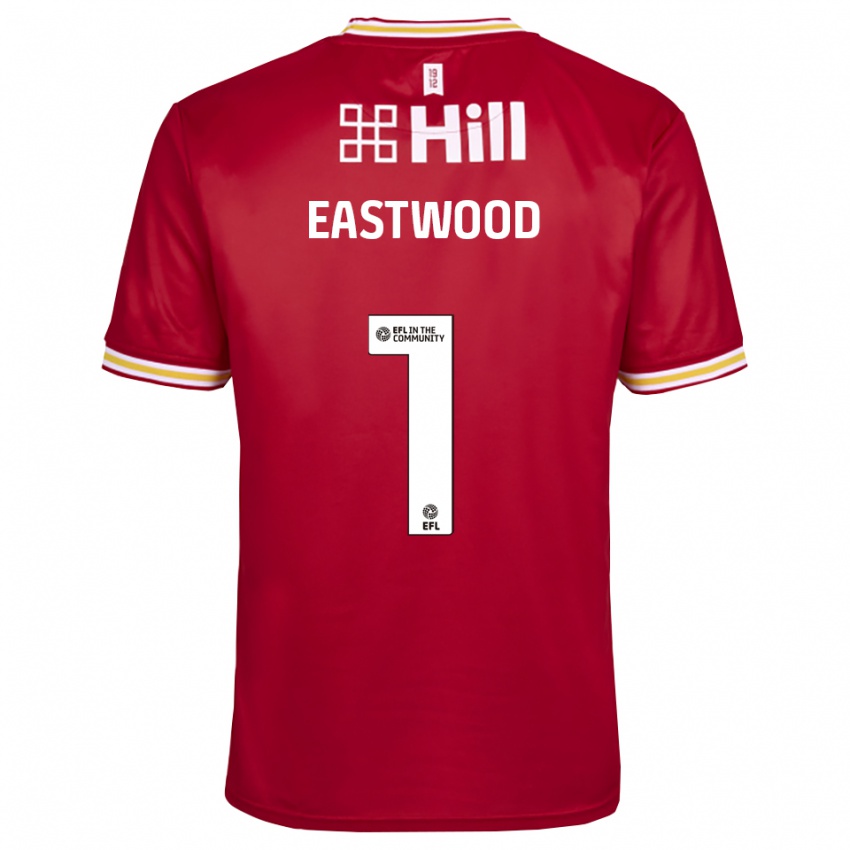 נשים ג'ייק איסטווד #1 לבן אדום חולצת שוער 2025/26 חולצה קצרה